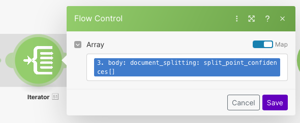 Iterator module configuration