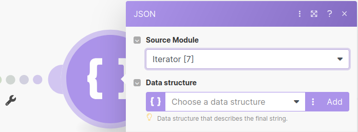 Iterator to aggregator